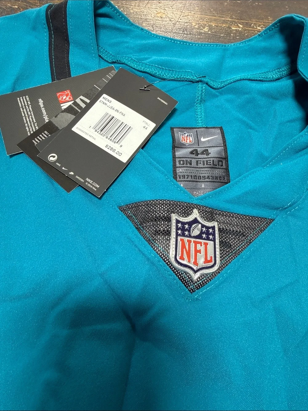 Jacksonville Men’s Jaguars Nike Vapor FUSE Elite Jersey - Size 44